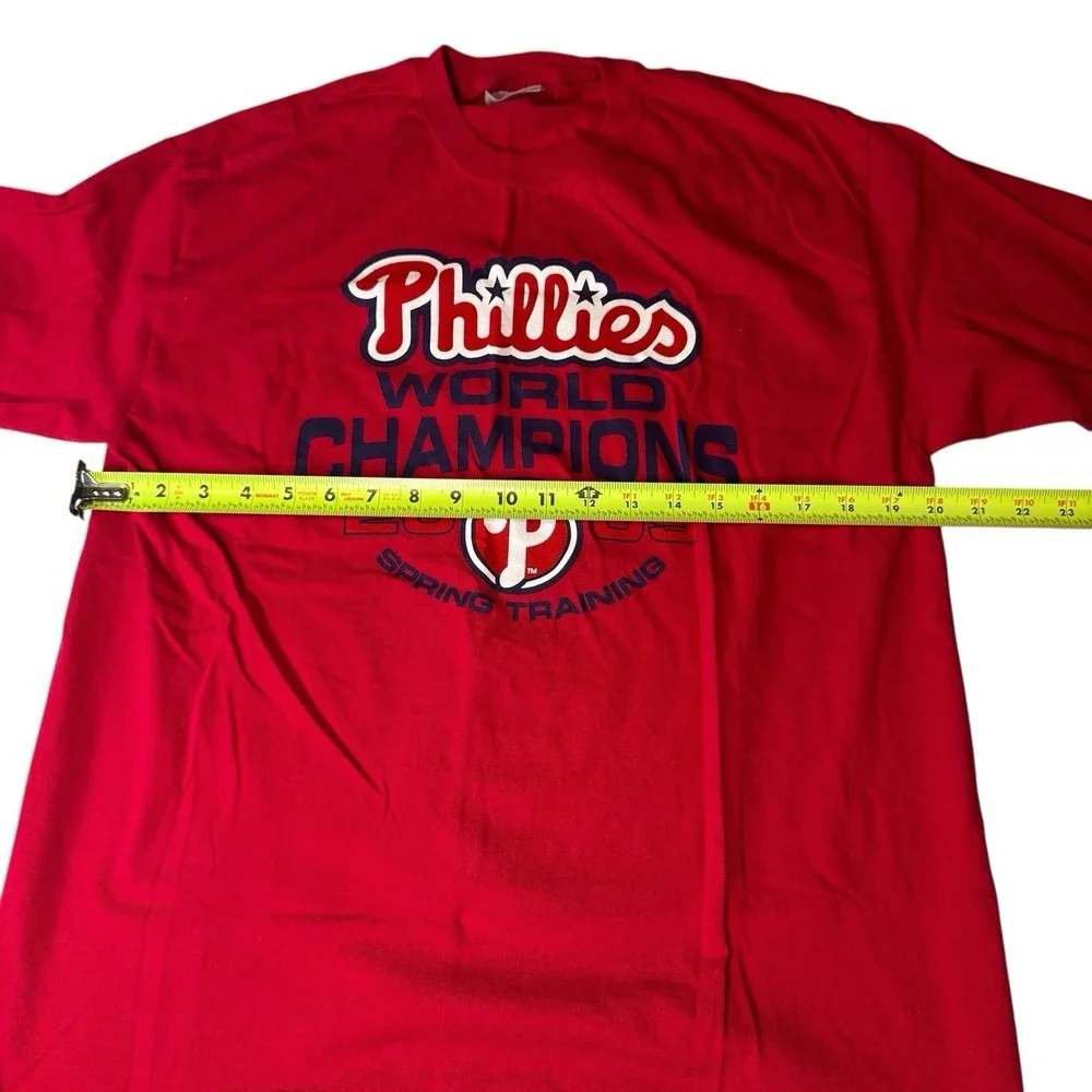 Philadelphia Phillies 2009 World Champions T Shirt Red MLB Spring Training Hanes